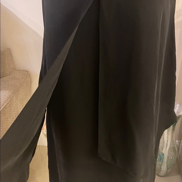 Theory Black Midi silk Dress size 10 - Picture 3 of 7